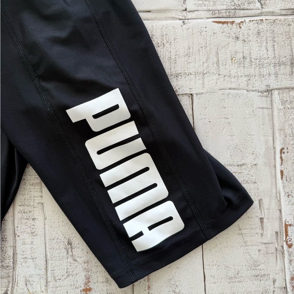 PUMA Attitude Biker Shorts Spandex Word Print - Picture 5 of 7